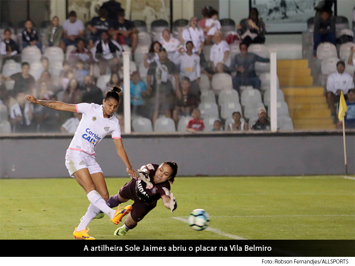 Santos sai na frente na final do Brasileirão Feminino e faz 2 a 0 contra o Corinthians