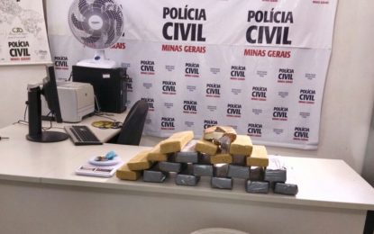 POLICIA CIVIL PRENDE HOMEM SUSPEITO E APREENDE DROGAS E OBJETOS ORIUNDOS DE ROUBOS EM BARBACENA