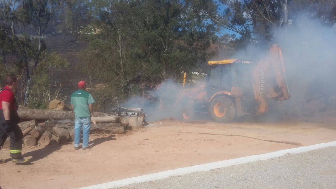 INCÊNDIO ATINGE MADEIRAS EM ÁREA DE CANIL DE BARBACENA