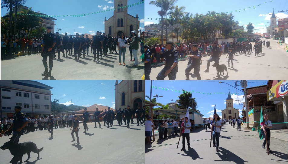 GUARDA MUNICIPAL DE BARBACENA ABRE O DESFILE CÍVICO EM SANTA BÁRBARA DO TUGÚRIO MG