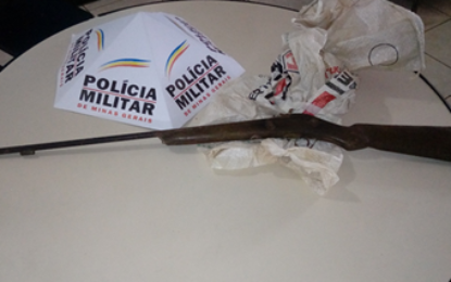Arma utilizada para caça é localizada no Lugarejo Pouso Alegre / Alfredo Vasconcelos