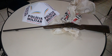 Arma utilizada para caça é localizada no Lugarejo Pouso Alegre / Alfredo Vasconcelos