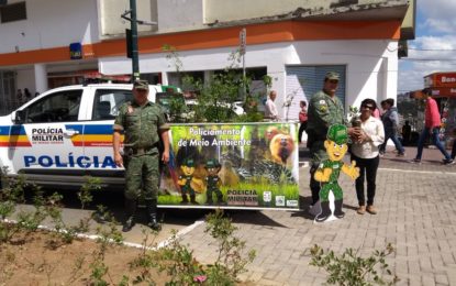 POLÍCIA MILITAR DO MEIO AMBIENTE COMEMORA O DIA DA ÁRVORE  COM PALESTRAS E DISTRIBUIÇÃO DE MUDAS.
