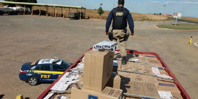 Operação integrada RFB, PRF e COD apreende mais de R$ 50 milhões em cigarros contrabandeados