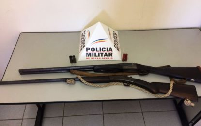 PM DO MEIO AMBIENTE APREENDE ARMA DE FOGO UTILIZADA EM CAÇA  ILEGAL