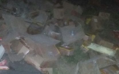 CARRETA TOMBA NA BR 265 BR 265, NA ALTURA DO KM 214, PROXIMIDADES DO QUIOSQUE DO ROMEU