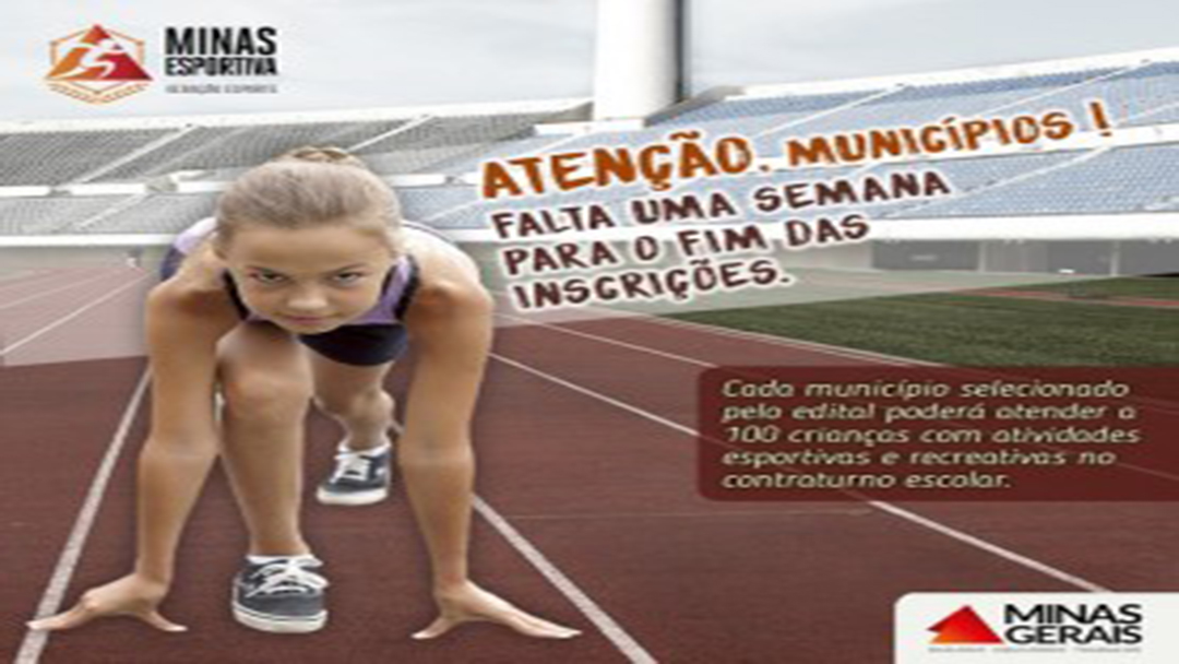 INSCRIÇÕES MUNICIPAIS NO GERAÇÃO ESPORTE TERMINAM EM UMA SEMANA