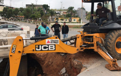 PREFEITURA INICIA RECUPERAÇÃO DE PONTE NA RUA BAHIA EM BARBACENA-MG