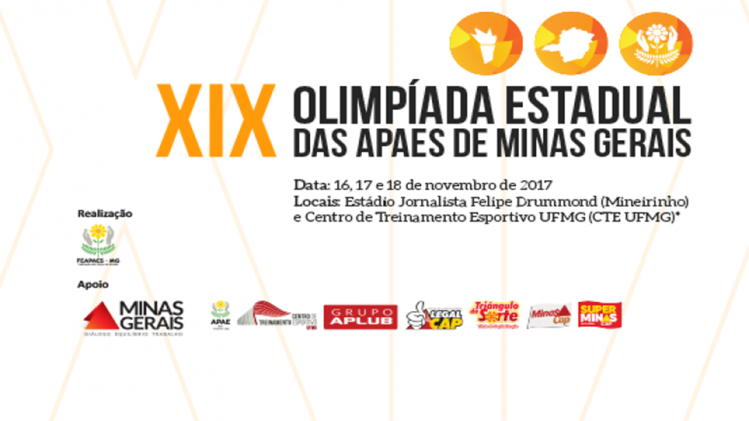 MINEIRINHO RECEBERÁ A XXI OLÍMPIADAS ESPECIAIS DAS APAES