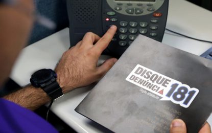 181 Disque Denúncia completa 10 anos com mais de 7,6 milhões de chamadas e 734 mil denúncias