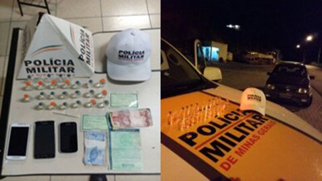 PMR apreende dezenas de frascos de “loló” e prende autores  em Santa Bárbara do Tugúrio