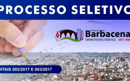 PREFEITURA DE BARBACENA ABRE NOVOS PROCESSOS SELETIVOS PARA 377 VAGAS EM DIVERSOS CARGOS