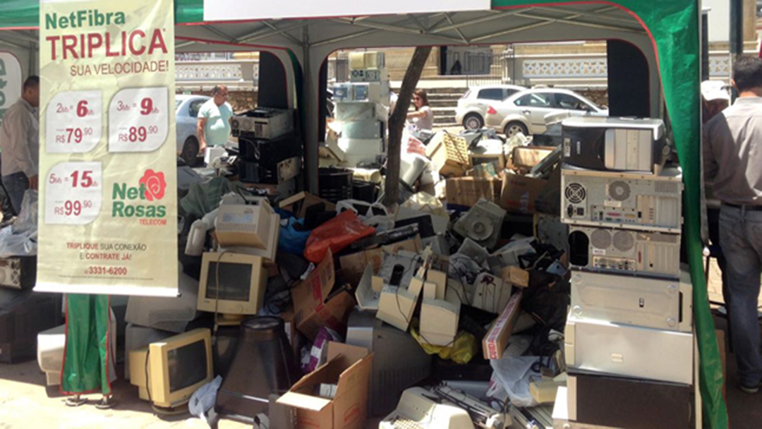 Campanha recolhe cerca de 11 toneladas de lixo eletrônico em Barbacena