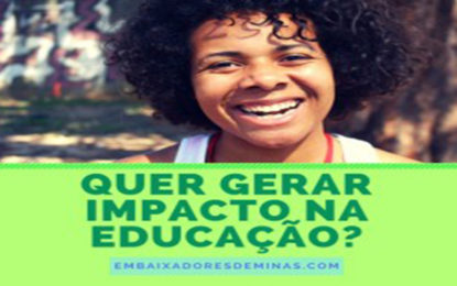 Jovens podem se inscrever para participar do processo seletivo do programa Embaixadores da Escola