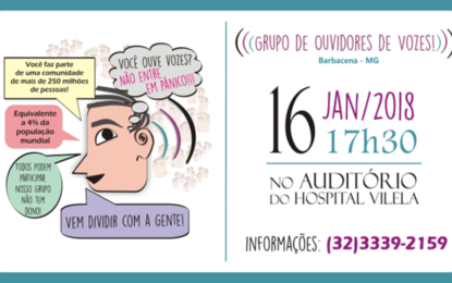 Grupo de Ouvidores de Vozes promove primeiro encontro neste mês em Barbacena