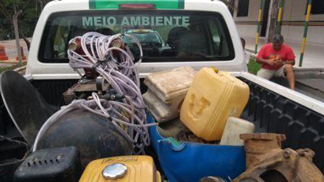 PM do meio ambiente prende garimpeiros em São João del Rei