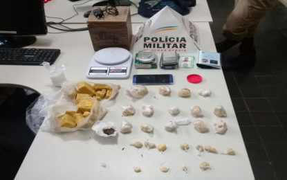 POLÍCIA MILITAR APREENDE GRANDE QUANTIDADE DE DROGAS E DE DINHEIRO