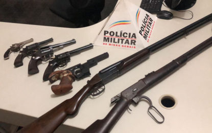 POLÍCIA MILITAR CUMPRE MANDADO E ENCONTRA ARMAMENTO EM SITUAÇÃO IRREGULAR EM SÃO JOÃO DEL-REI-MG