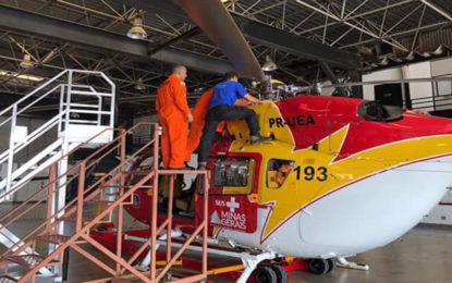 LINHA DE PIPA DEIXA AERONAVE DO CORPO DE BOMBEIROS MILITAR INDISPONÍVEL.