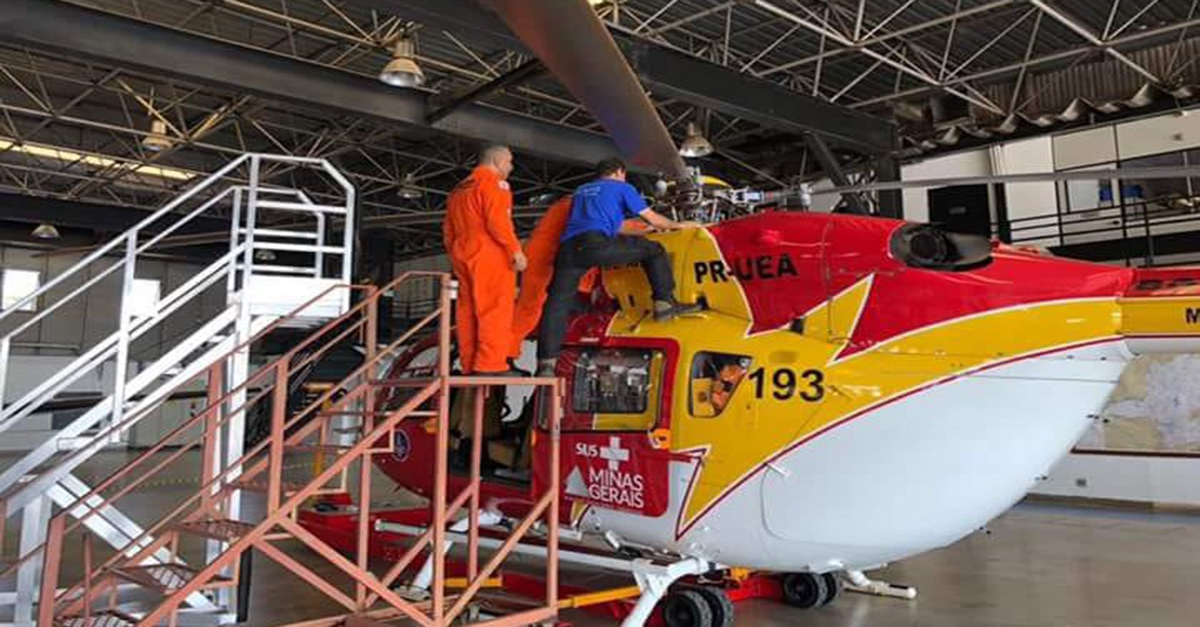 LINHA DE PIPA DEIXA AERONAVE DO CORPO DE BOMBEIROS MILITAR INDISPONÍVEL.