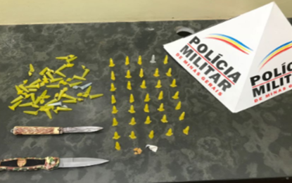 Prisão por tráfico de drogas e posse ilegal de arma de fogo em Conselheiro Lafaiete-MG.