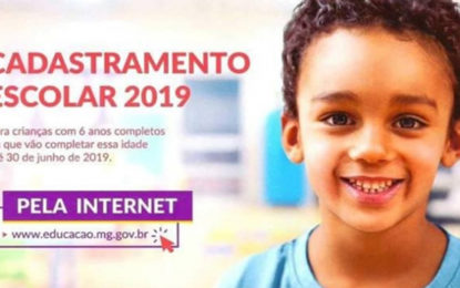 CADASTRAMENTO ESCOLAR 2019 COMEÇA NA PRÓXIMA SEGUNDA-FEIRA