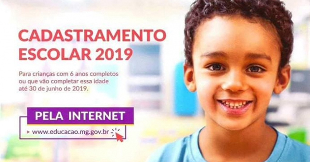 CADASTRAMENTO ESCOLAR 2019 COMEÇA NA PRÓXIMA SEGUNDA-FEIRA