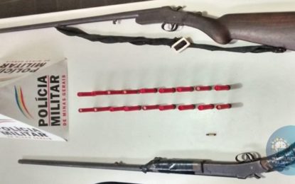 POLÍCIA MILITAR APREENDE ARMAS DE FOGO E MUNIÇÕES EM SÃO JOÃO DEL-REI-MG