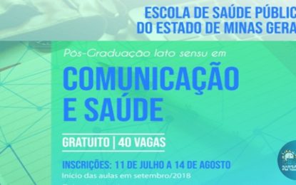 ESP-MG abre edital para seleção de alunos para especialização em “Comunicação e Saúde”