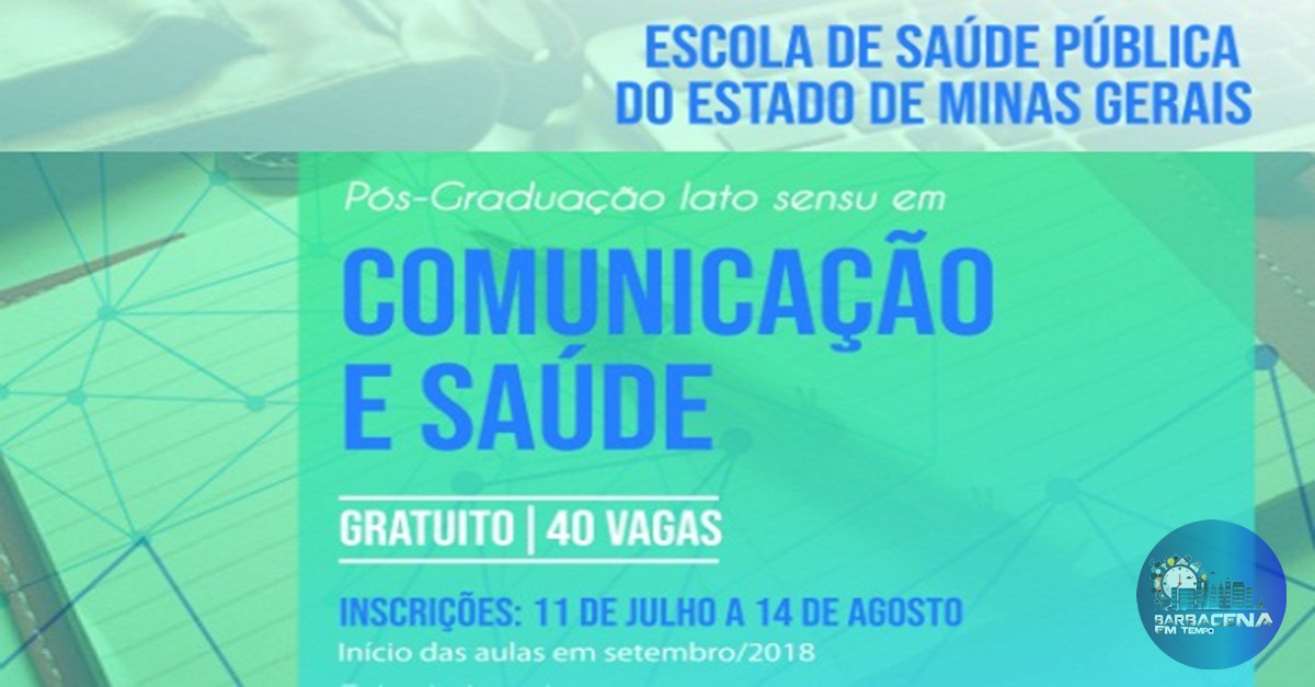 ESP-MG abre edital para seleção de alunos para especialização em “Comunicação e Saúde”