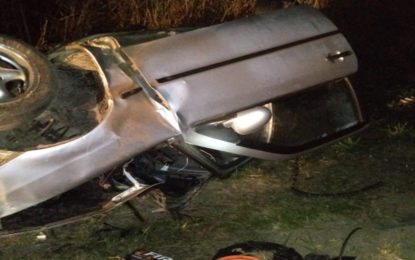 Acidente de veículo conduzido por menor nas proximidades de Santa Bárbara do Tugúrio