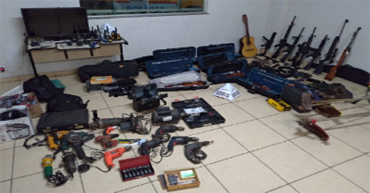 Polícia Militar apreende materiais furtados na cidade de São João del-Rei em residência no Nova Cidade em Barbacena.