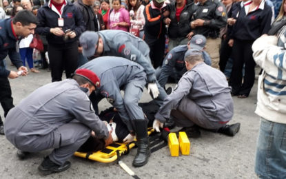 GRÁVIDA É ATROPELADA NO CENTRO DE BARBACENA