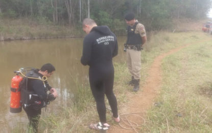 BOMBEIROS LOCALIZAM ARMA EM LAGOA NO MUNICÍPIO DE RESENDE COSTA