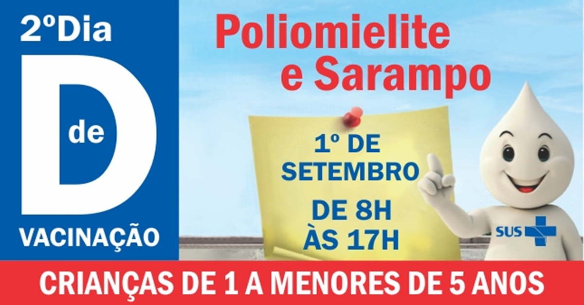 Barbacena realiza 2º Dia D contra poliomielite e sarampo neste sábado