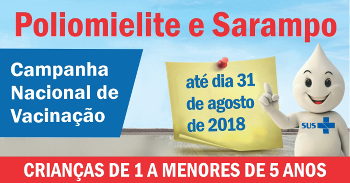 Campanha de vacinação contra poliomielite e sarampo termina nesta sexta