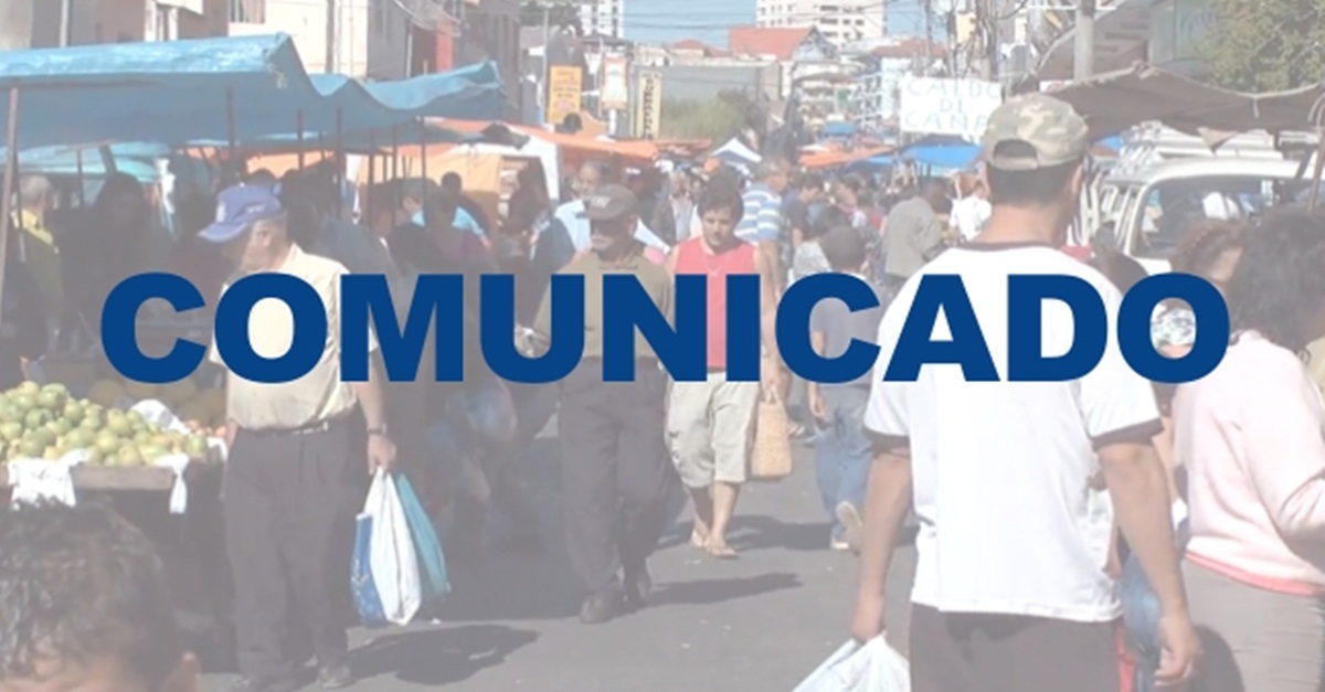 FEIRA DA OLEGÁRIO MACIEL NÃO FUNCIONARÁ NESTE DOMINGO (28)