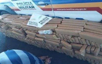 PM apreende 500 quilos de maconha em posto de combustíveis de Campina Verde