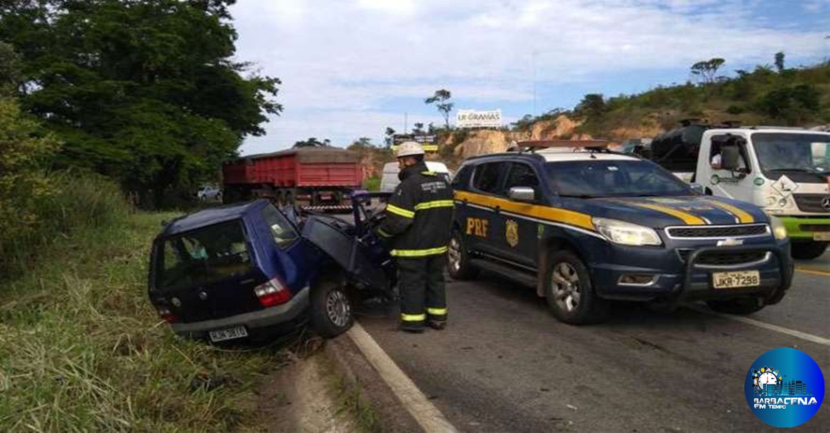 ACIDENTE NA BR-381 EM SANTA LUZIA DEIXA UM MORTO E DOIS FERIDOS
