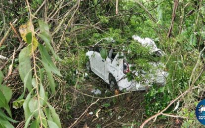 VEÍCULO COM CINCO BARROSENSES CAPOTA NA BR-265 PRÓXIMO A SAINT GOBAIN