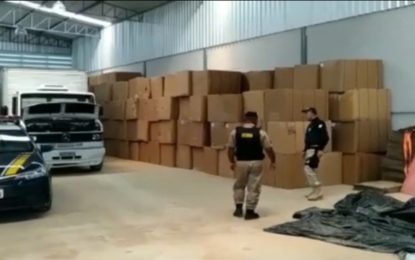 PRF apreende mais de 36 toneladas de fumo, em Nova Serrana