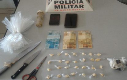 Casal é preso em flagrante por tráfico de drogas em Curral Novo De Minas, Antônio Carlos