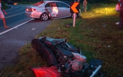 Motociclista fica gravemente ferido em acidente na BR-265 próximo a Barbacena