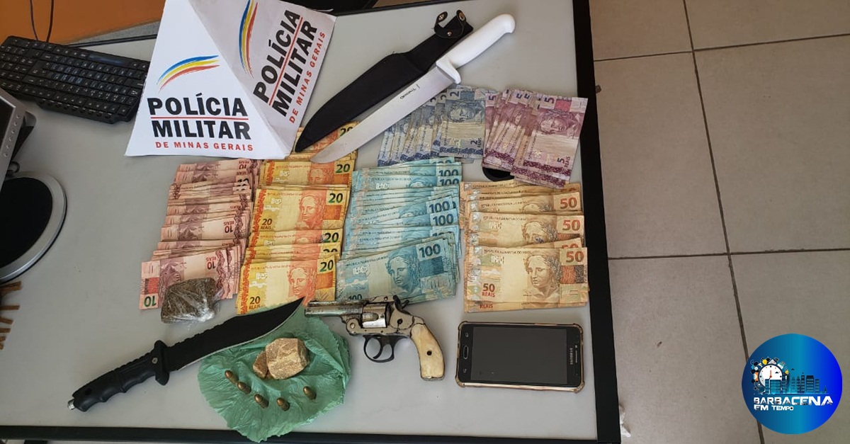 Homen é preso em flagrante por tráfico de drogas no Bairro Monte Mário em Barbacena