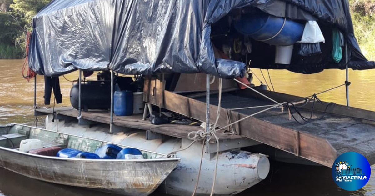 Polícia Militar de Meio Ambiente prende autores de garimpo ilegal em Santana do Garambeu