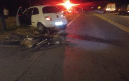 MOTOCICLISTA FICA GRAVEMENTE FERIDO EM ACIDENTE NA BR-265