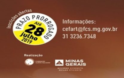 Prorrogado prazo de inscrições para cursos gratuitos do Cefart
