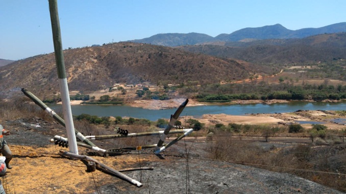 Queimada provoca interrupção de energia em cinco municípios do Leste de Minas
