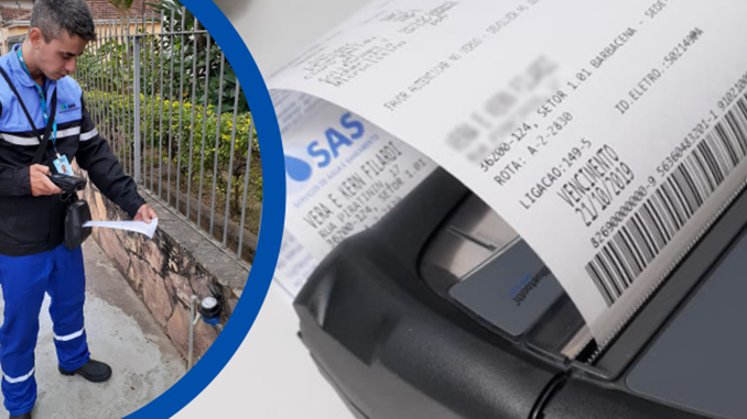 Barbacena utiliza nova tecnologia para leitura e emissão simultânea da conta de água