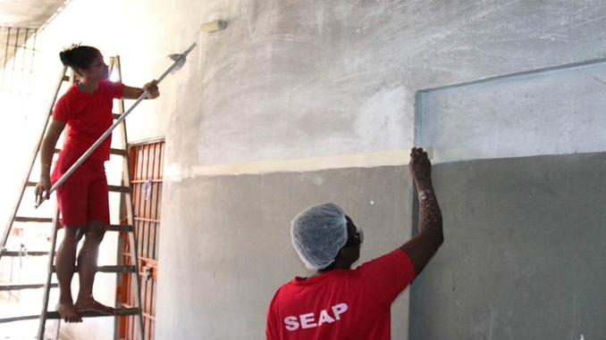 Mulheres presas em Vespasiano colocam a mão na massa e reformam toda a unidade prisional